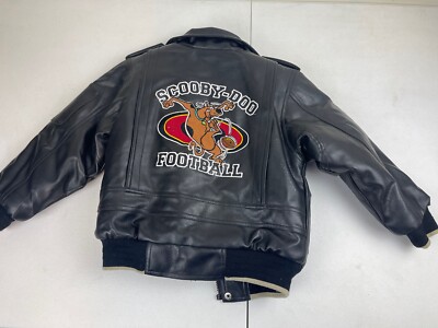 Cartoon Network Scooby-Doo Leather Football Jacket Size 5 by