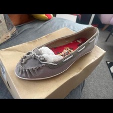 Fred Perry Amy Winehouse grey moonshine interlaced moccasins new box UK 8