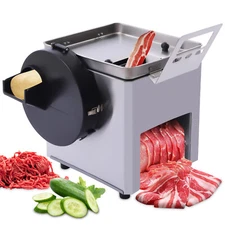 Commercial Meat Cutter 2.5mm Cutting Vegetables & 3.5mm Cut Meat Electric Slicer
