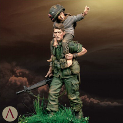Soldiers children Resin Figure 1/24 Scale Model Kit Unpainted Unassembled Toys