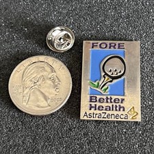 Astra Zeneca Fore Better Health Golf Golfing Pin Pinback #44772