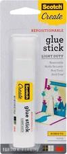 Scotch Repositionable Glue Stick, 0.49 oz, Acid Free and Non-Toxic