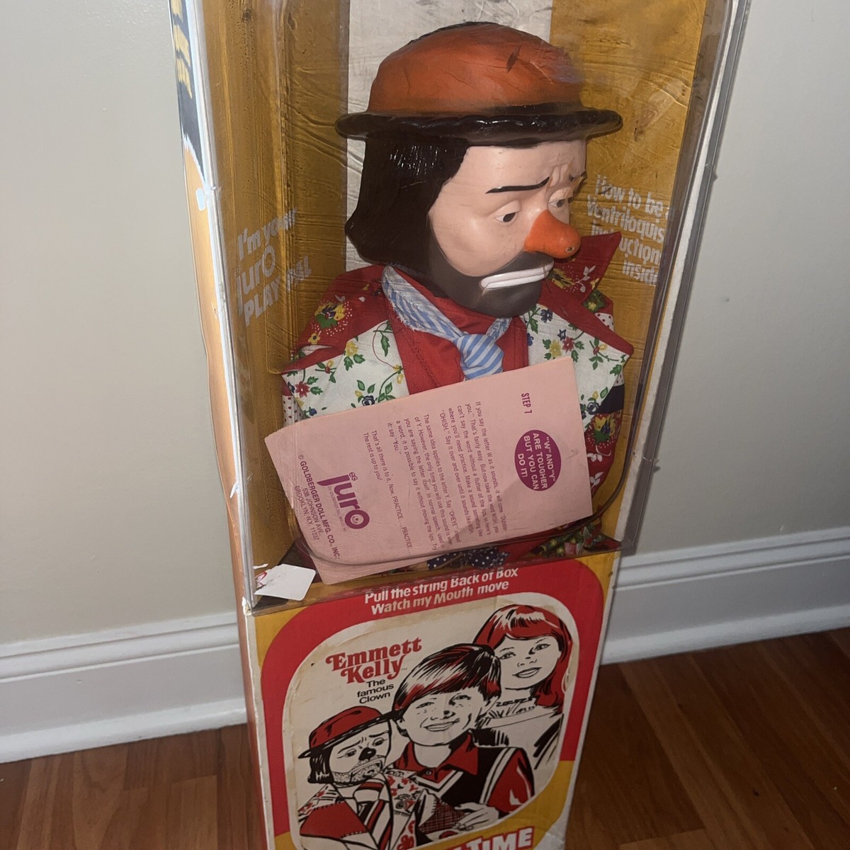 vintage EMMETT KELLY the famous clown VENTRILOQUIST DOLL
