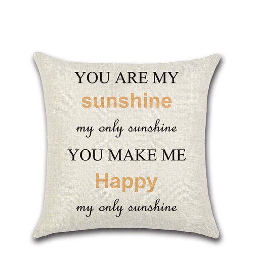 18" Proverbs Letter Cotton Linen Cushion Cover Pillow Case Sofa Home Decor - Picture 16 of 17
