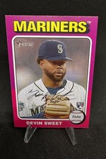 Devin Sweet 2024 Topps Heritage #242 Seattle Mariners RC Rookie