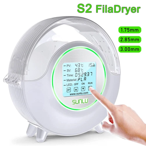 SUNLU S2 FilaDryer Weiß Aufgerüstet Filament-Trockner 360° Surround Heizung PLA