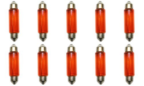 CEC Industries E211-2A (Amber) Bulbs, 12.8 V, 12.416 W, EC11-5 Base, T ...