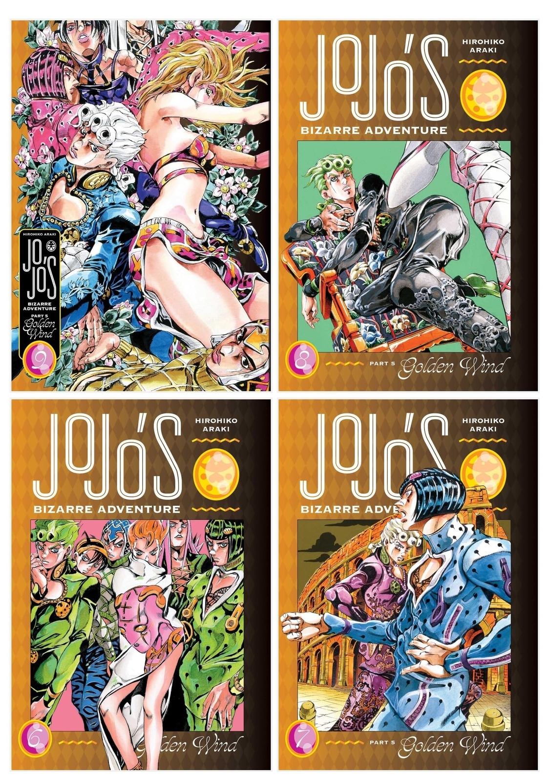 Viz Media Golden Jojo's Bizarre Adventure Part 5- Wind Series 4 Books Collection Set (Vol 6-9) By Hirohiko Araki - Image 9