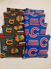 8 Cornhole Bag Set Corn Hole Chicago Cubs and Blackhawks