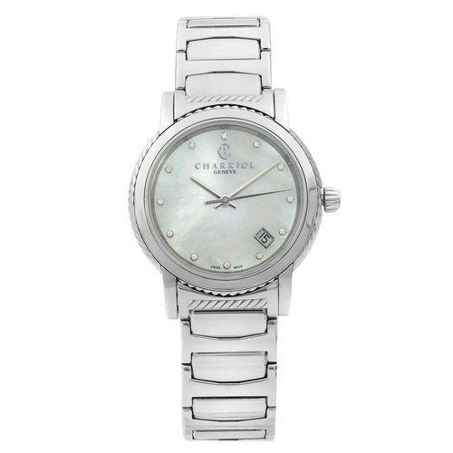 Charriol Parisii Steel Diamond White MOP Dial Quartz Ladies Watch P33S2.920.001 - Picture 6 of 6