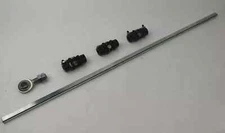 GM Steering Box 3 Black U Joints 36" Steel Steering Shaft + 3/4" Support Bearing