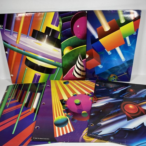 Vintage Mead Trapper Keeper Designer Series Portfolio Folder Lot of 6