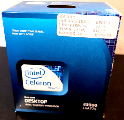 Intel Celeron E3300 2.5 GHz Dual-Core (BX80571E3300) Processor *NEW*