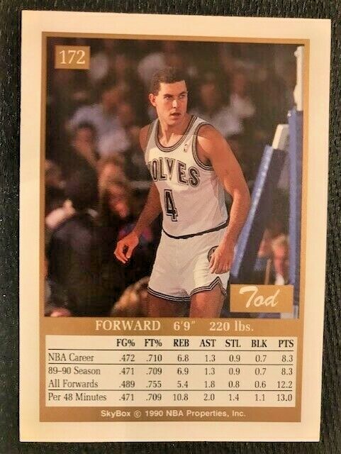 NBA - 1990-91 Skybox Basketball Tod Murphy- Timberwolves | eBay