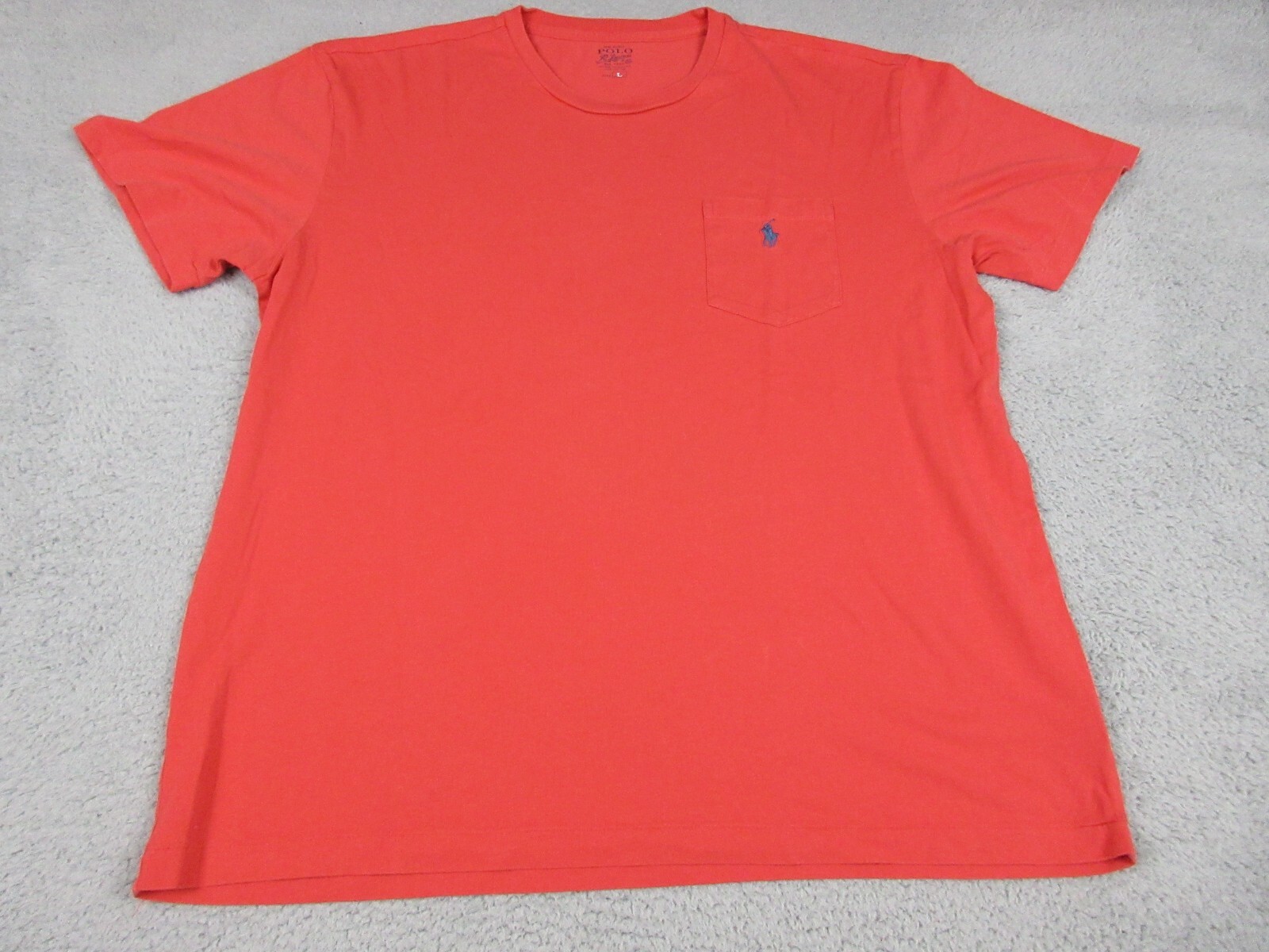 Polo Ralph Lauren Camicia Uomo Adulto Grande Rosso Blu Pony Logo Casual Preppy