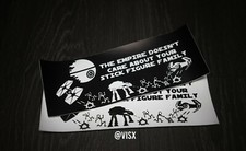 The Empire Doesnt Care About Your Stick Figure Family Bumper Sticker Star Wars