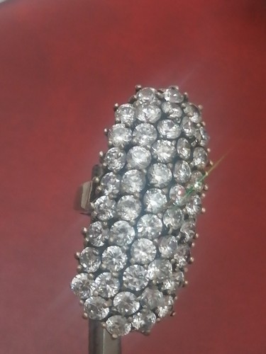 Stunning Sterling Silver 925 Zircon Ladies Ring - Size 6.5 - 13.2g - 第 5/11 張圖片