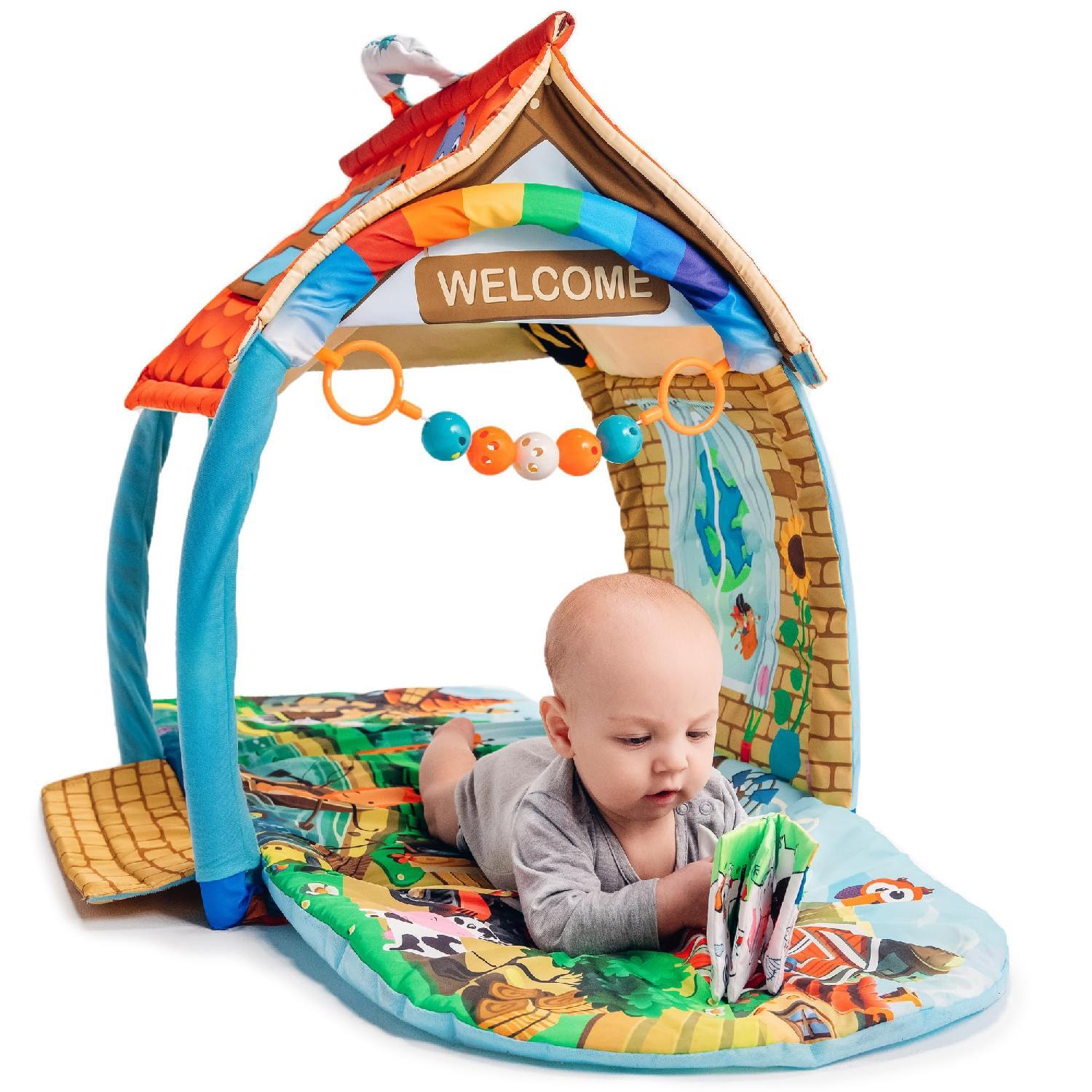 Lionelo Palestrina Neonato con Giochi Tappetino evolutivo 142x142cm - Agnes