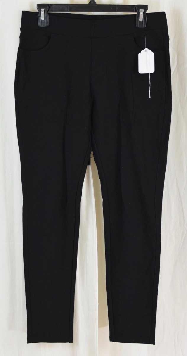 Ginasy Women's Pull On Stretch Dressy Skinny Legging Black Size Large