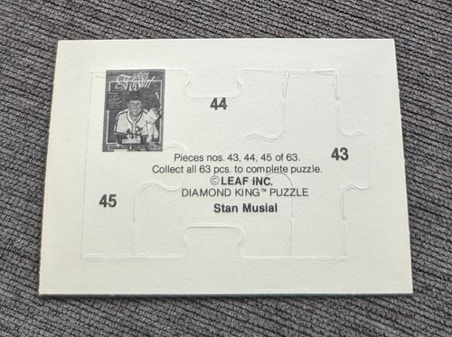 1988 Donruss Leaf Diamond Kings Puzzle Stan Musial Complete Your Set! #1-63 - Picture 47 of 60