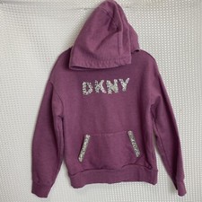 DKNY JEANS HOOD LONG SLEEVES GIRLS SWEATER SZ-S 7
