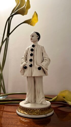 Capodimonte Villari Venetian Mask Pierrot Clown Figurine Signed - Picture 14 of 14