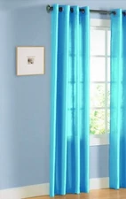 GROMMET FAUX SILK WINDOW CURTAINS DRAPE SEMI SHEER X-TRA LONG 55"WX120"L H20