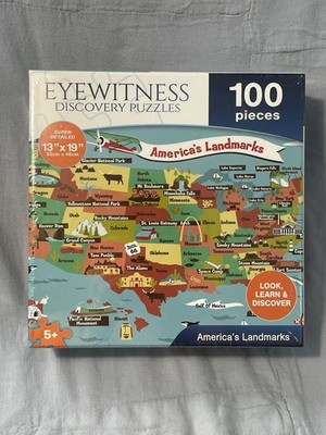 NEW Eyewitness Discovery Puzzles - 100 Pieces 13'' x 19'' - America's Landmarks