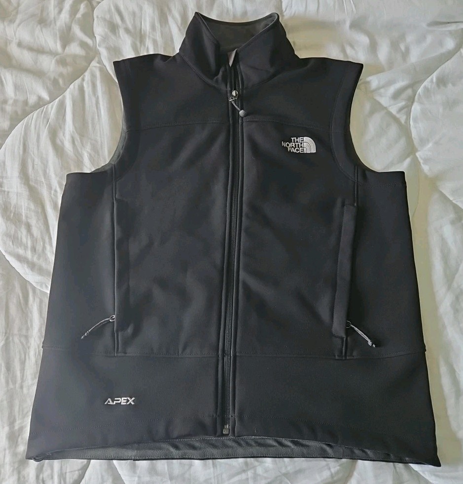 The North Face Apex Vest Womens Size Small Black Softshell Windproof Sleeveless