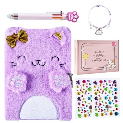 PJDRLLC Diary for Girls with Lock and Keys, 8.3 x 5.9 x0.78 inches, Colorful