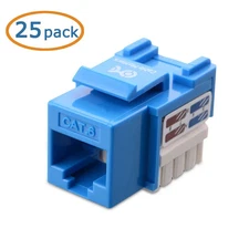 (25-Pack) 180005X25-BLU Cable Matters CAT6 RJ45 Keystone Jack Blue Punch-Down