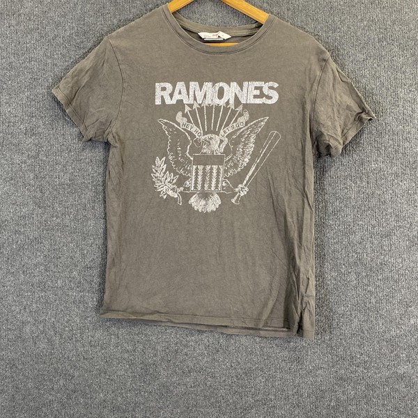 Supre Shirt Womens S Grey Ramones Graphic Band T Shirt Summer Casual Punk Rock