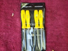 Snap-on Asa204ay Rare Yellow Hard Handle 4 Piece Mini Pick Set