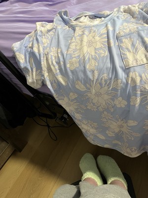 Floral Print Pyjamas/ Soft and Comfortable Pure Cotton PJ Set, Pajamas Set