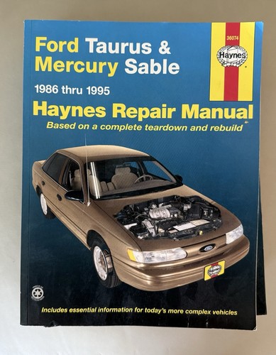 HAYNES Ford Taurus & Mercury Sable 1986-1995 Repair Manual 36074