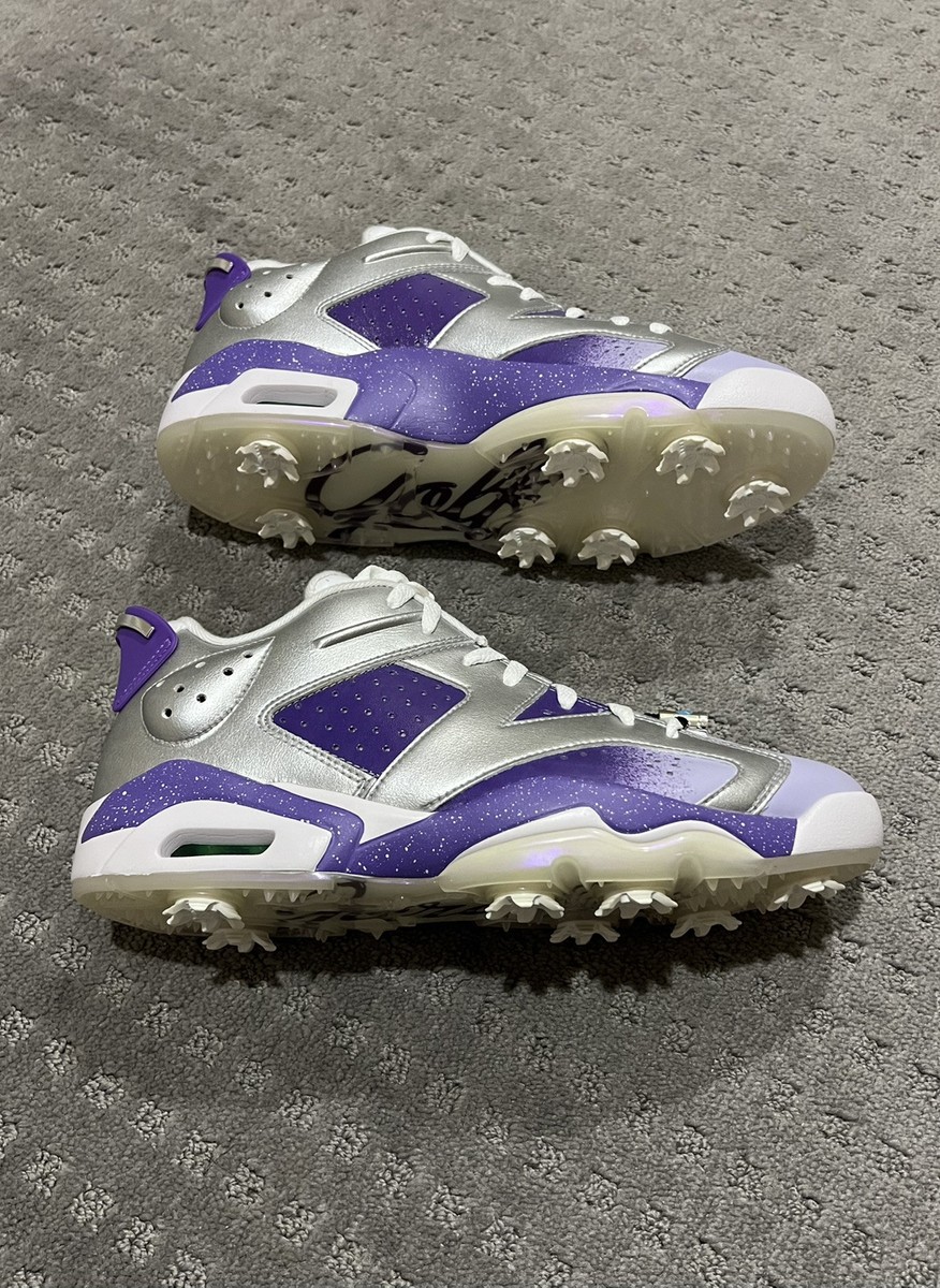 NEW Air Jordan Retro 6 G NRG Golf Shoes Silver Purple FD0205  display picture 3