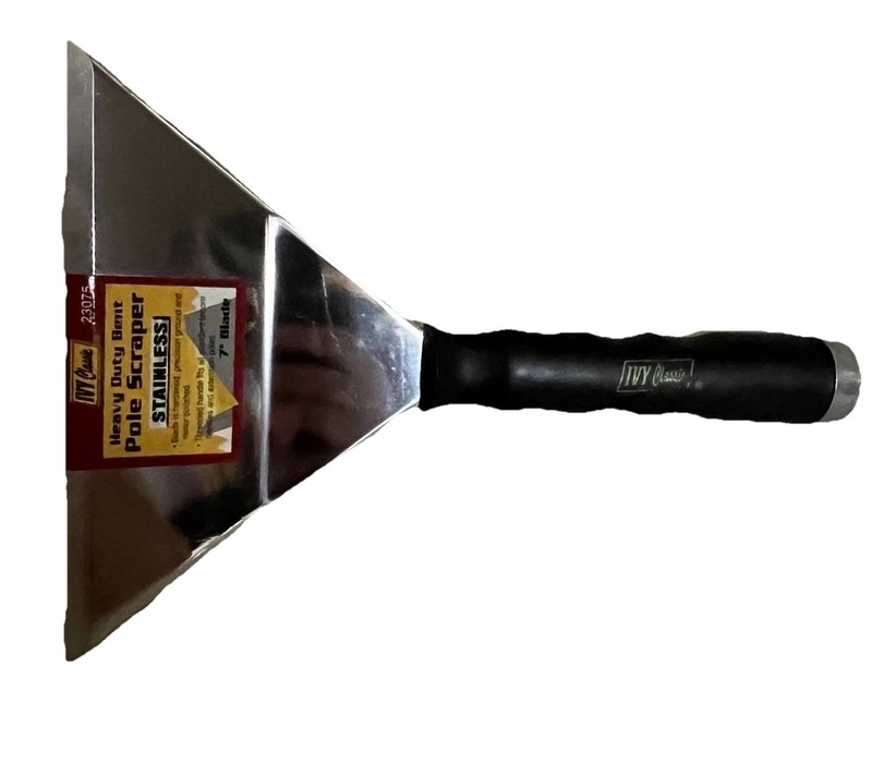 Ivy Classic Heavy Duty Bent Pole Scraper 7” Blade threaded Handle #23075 NWT
