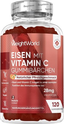 Eisen & Vitamin C Gummibärchen - 120 Gummies - Vegan