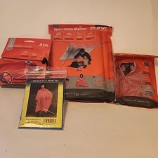 Lot of 4 Emergency Survival Supplies SOL Bivvy Sport Utility Blanket Poncho