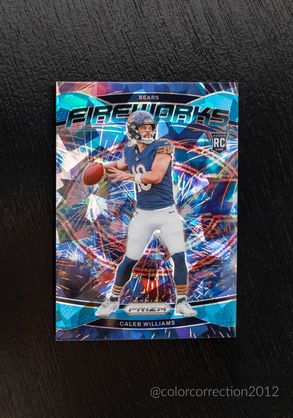 2024 Panini Prizm Fireworks CALEB WILLIAMS Blue Ice /99 RC Bears