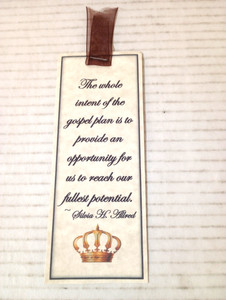 Bookmark With Silvia H Allred Quote LDS Mormon Relief Society