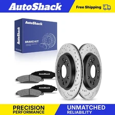 Front Drilled Slotted Brake Rotors Ceramic Pads for Chevy Silverado 1500