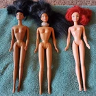 Vintage 1995 Disney Mattel Barbie Dolls Pocahontas, Nakoma & Ariel-nudes/clothes