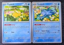 2x Set Pokemon TCG Connecting Art Cards Psyduck & Golduck - Ascended Heroes NM