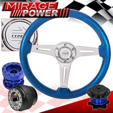 Metallic Blue Steering Wheel Blue Extender Blue Quick Release For 03-15 Accord