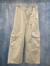New With Tags Urban Outfitters BDG Wide Leg White Cargo Pants Y2K Inspired