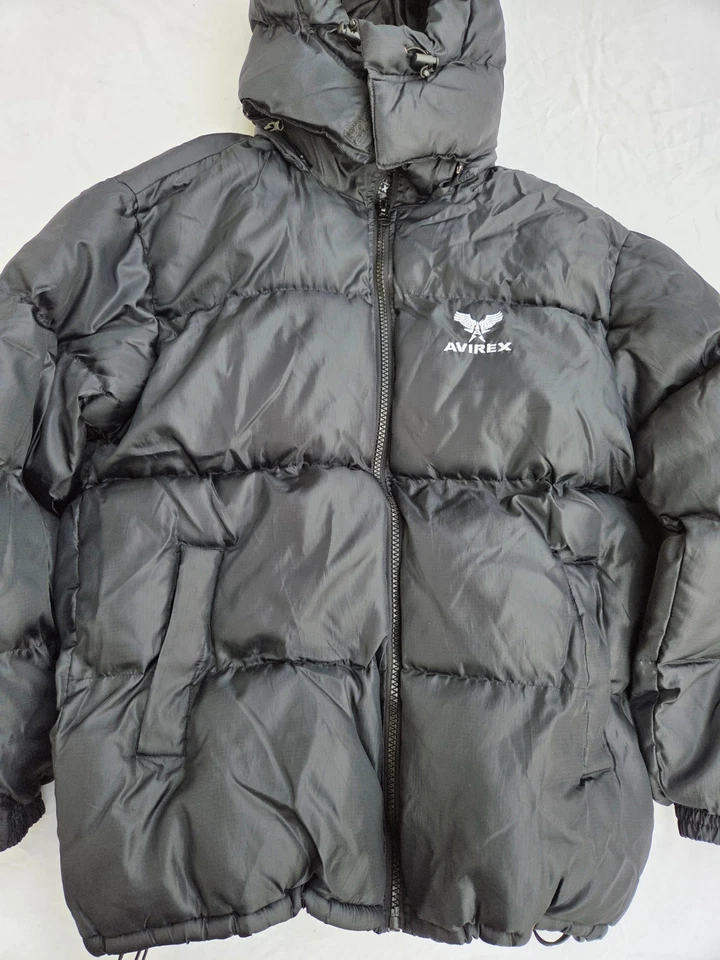 Chaqueta Avirex Para Hombre Mediana Puffer Parka con Capucha Abrigo Auténtico Súper Ligero Foto 4 de 4