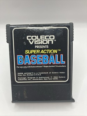 Vintage Game  Coleco Vision & Adam Computer System Black (GAME ONLY) - BASEBALL