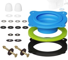 Wax Ring Kit for Toilet Installation - Elastic Rebound Wax-Free Gasket, Reusa...
