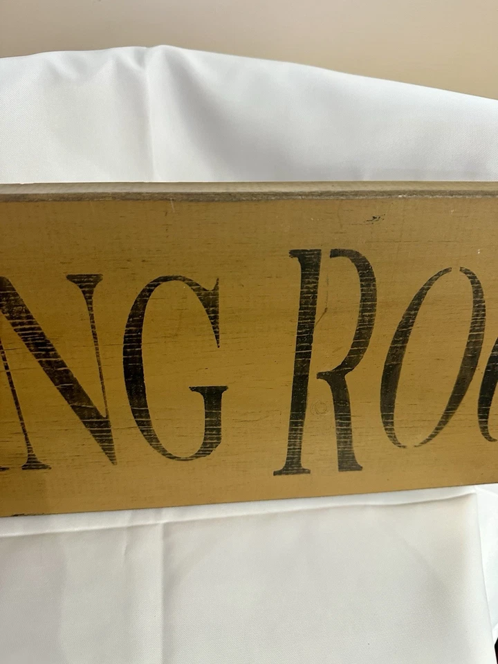 Vintage 90s Primitive Country 26” Hand Painted Wood Wooden Sign The Keeping Room - Image 4 of 4